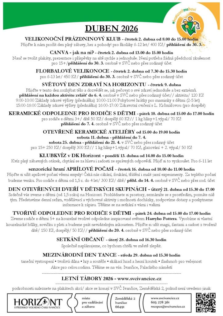 Ake v&nbsp;dubnu SVČ Ivančice 