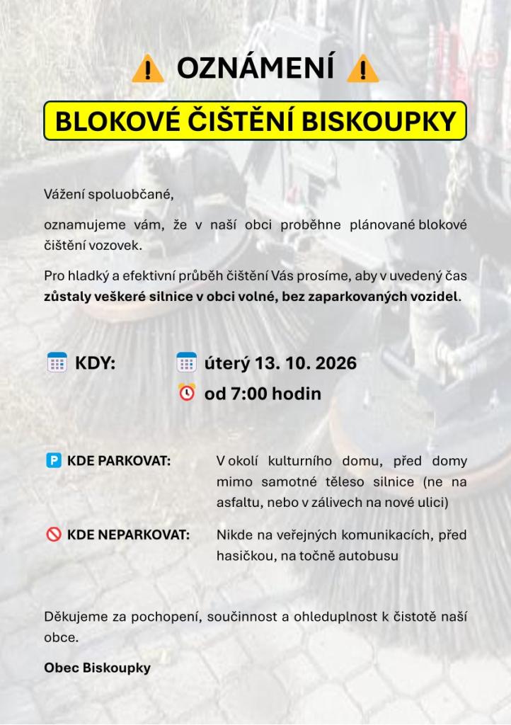 blokové čištění 